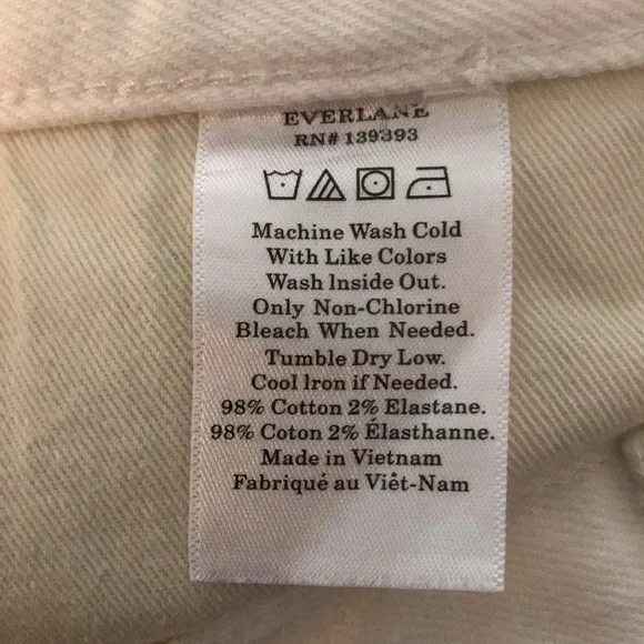 Everlane Women's White Boyfriend Jeans - Picture 6 of 8
